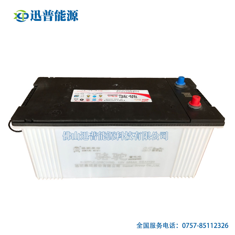 駱駝電瓶12V200Ah圓柱錐型端子 6-QWLZ-200(1100)免維護汽車蓄電池